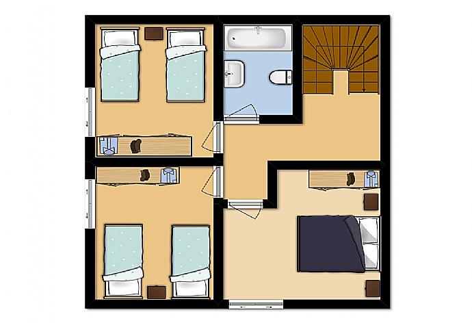 Floor Plan: Second Floor . - Villa Zeus . (Photo Gallery) }}