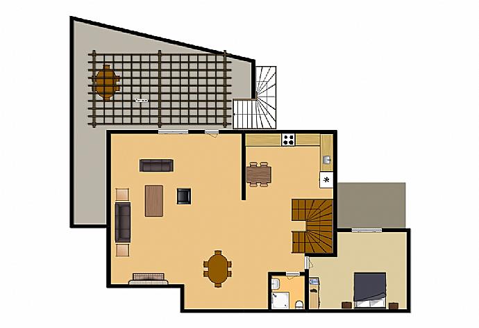 Floor Plan: First Floor . - Villa Gerani Panorama . (Photo Gallery) }}