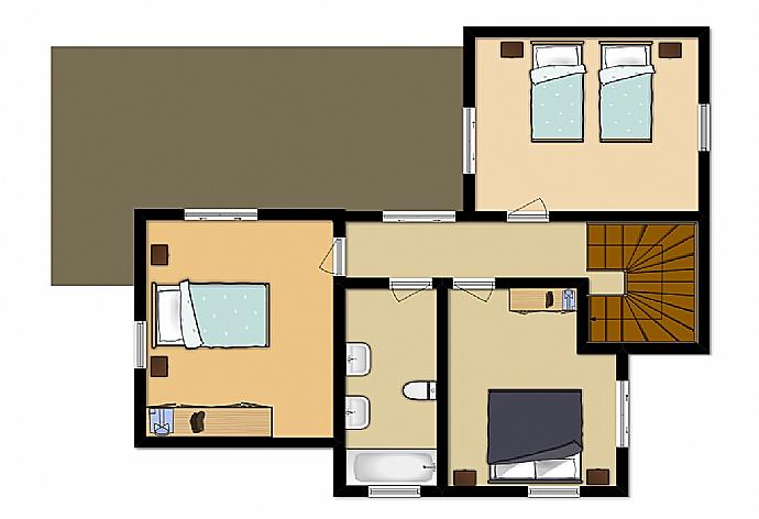 Floor Plan: Second Floor . - Villa Gerani Panorama . (Галерея фотографий) }}
