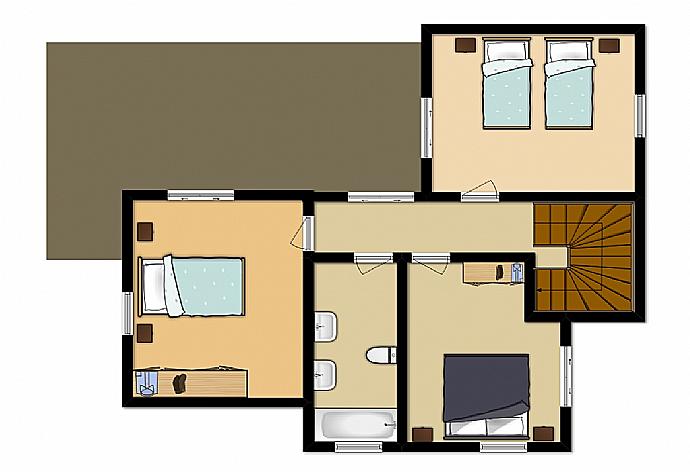 Floor Plan: Second Floor . - Villa Gerani Panorama . (Galleria fotografica) }}