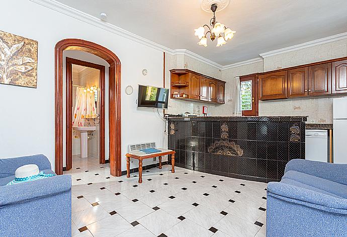 Living room with sofas, kitchen, A/C, WiFi internet, and satellite TV . - Villa Emilio . (Galleria fotografica) }}