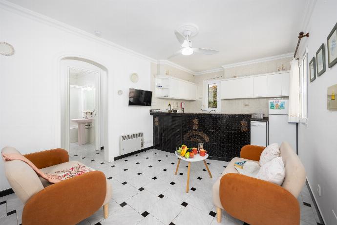 Open-plan living room with sofas, kitchen, WiFi internet, and satellite TV . - Villa Emilio . (Photo Gallery) }}
