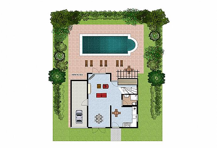 Floor Plan: Ground Floor . - Villa Marina . (Галерея фотографий) }}