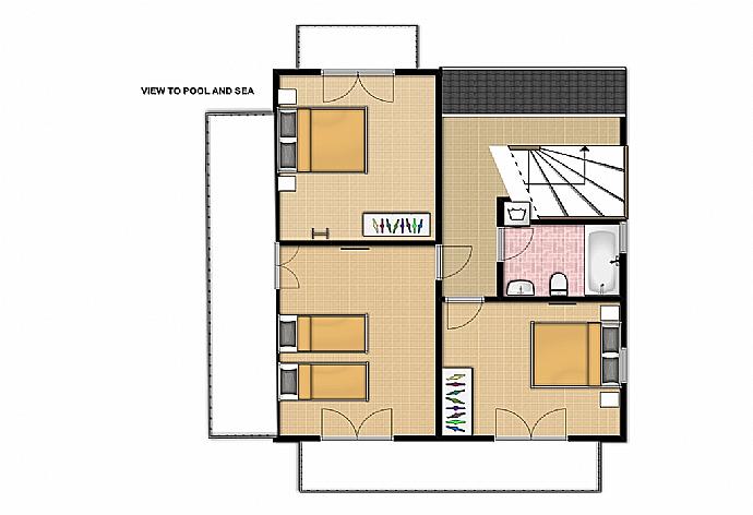 Floor Plan: First Floor . - Villa Marina . (Галерея фотографий) }}