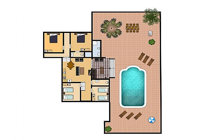 Floor Plan . - Villa Thetis . (Photo Gallery) }}