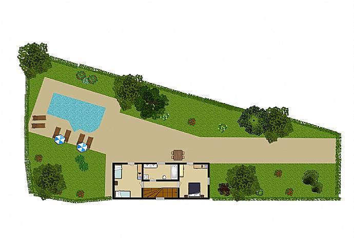 Floor Plan: Ground Floor . - Villa Miguela . (Photo Gallery) }}