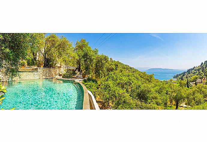 Private infinity pool and terrace with sea views . - The Olive Press - Agni Bay . (Photo Gallery) }}