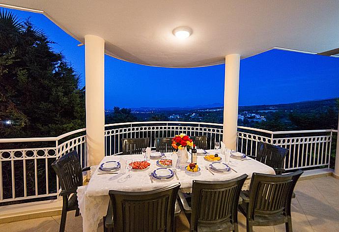 Balcony on first floor with views . - Villa Pelagos . (Photo Gallery) }}