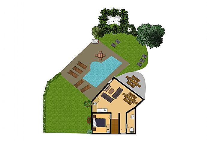 Floor Plan: Ground Floor . - Villa Pelagos . (Galleria fotografica) }}