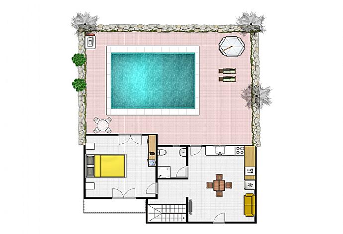 Floor Plan: Ground Floor . - Villa Nikolas Bali . (Photo Gallery) }}