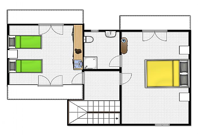 Floor Plan: First Floor . - Villa Nikolas Bali . (Photo Gallery) }}