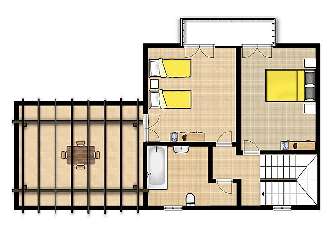 Floor Plan: First Floor . - Villa Kostis . (Photo Gallery) }}