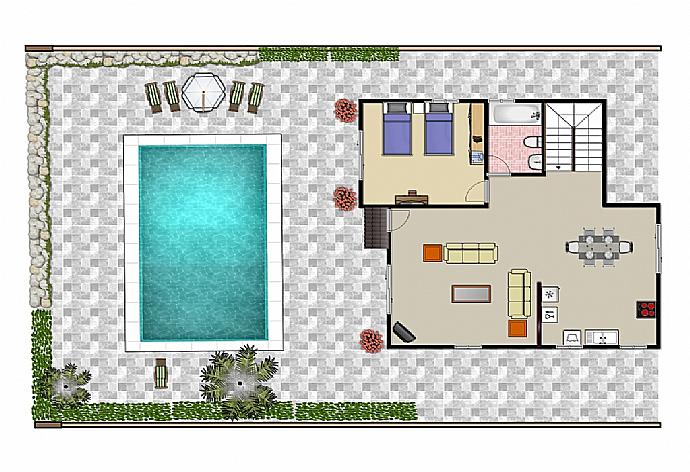 Floor Plan: Ground Floor . - Villa Zinia . (Photo Gallery) }}