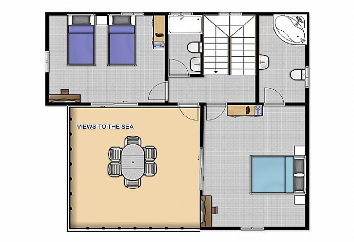 Floor Plan: First Floor . - Villa Zinia . (Galerie de photos) }}