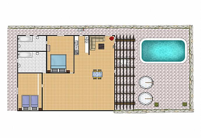 Floor Plan . - Villa Blanca . (Galerie de photos) }}