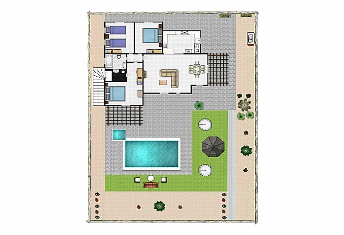 Floor Plan . - Villa Thalassa . (Photo Gallery) }}