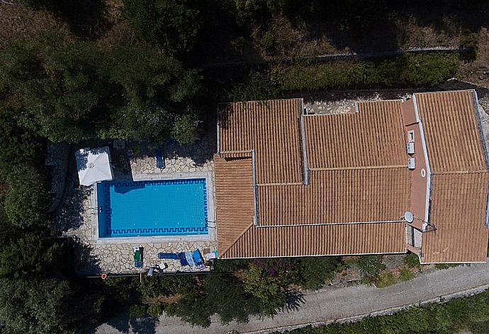 Aerial overview of the villa . - Villa Zeus Kerasia . (Photo Gallery) }}