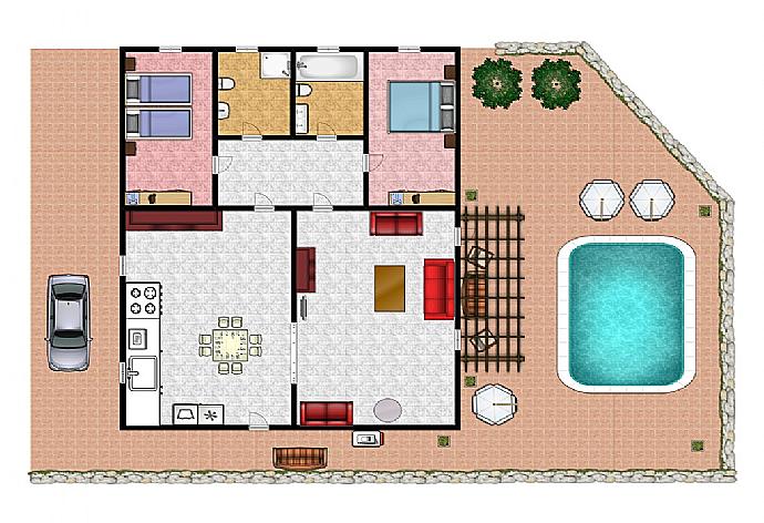 Floor Plan . - Villa Rosamar . (Галерея фотографий) }}