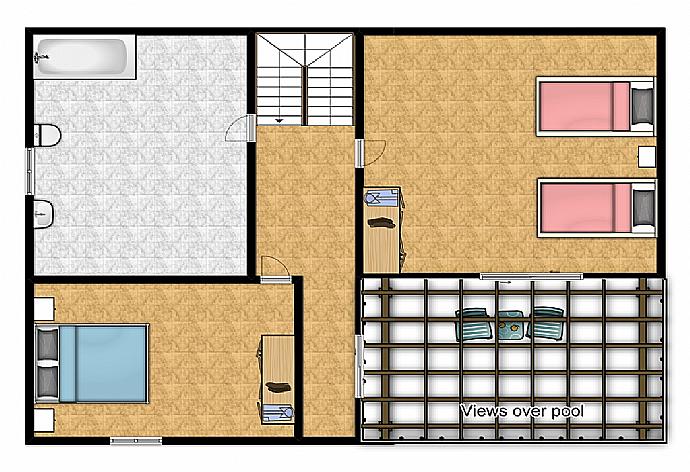 Floor Plan: First Floor . - Villa Alegranza . (Галерея фотографий) }}