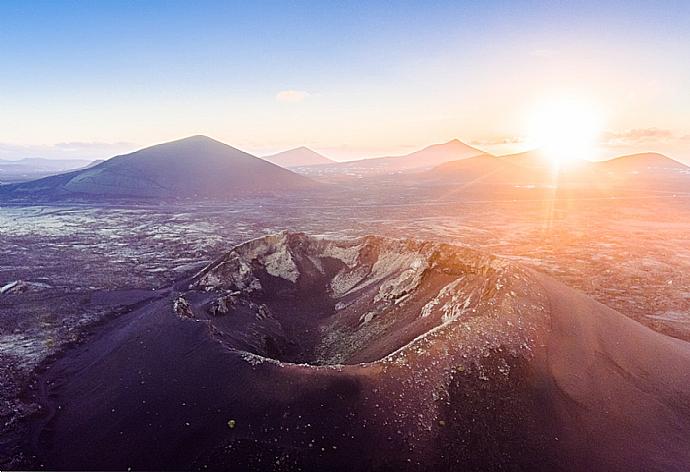 Sunrise over nearby Volcan el Cuervo . - Villa Alegranza . (Photo Gallery) }}