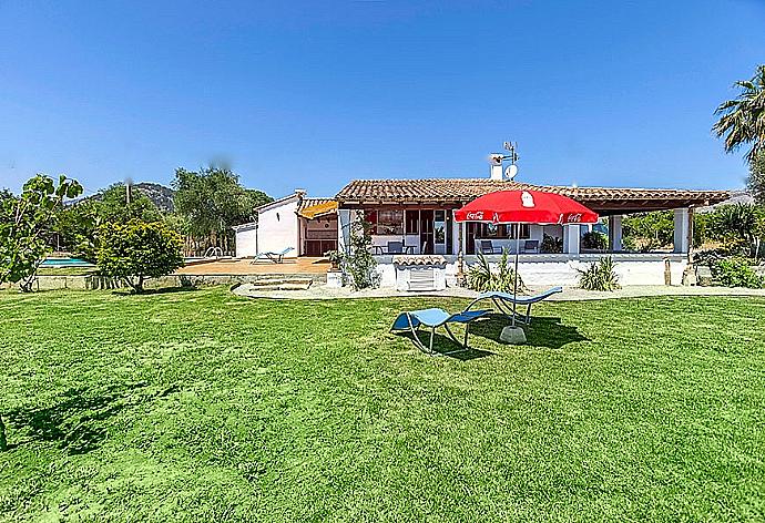 Private pool with terrace and garden area . - Villa Dionis . (Photo Gallery) }}