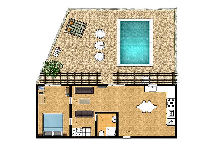 Floor Plan: Ground Floor . - Villa Apollo . (Fotogalerie) }}