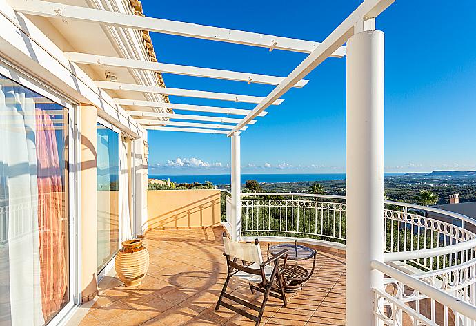 Terrace area with sea and countryside views . - Villa Asimenia . (Photo Gallery) }}