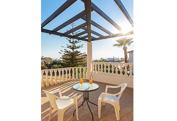 Upper terrace area with sea views . - Villa Anastasia . (Photo Gallery) }}