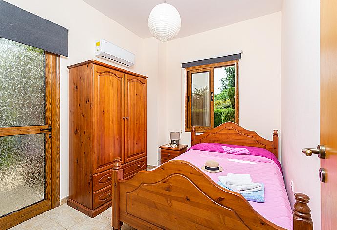 Double bedroom with A/C . - Villa Halima Alexandros . (Photo Gallery) }}