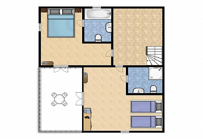 Floor Plan: First Floor . - Villa Thalia Katerina . (Galleria fotografica) }}