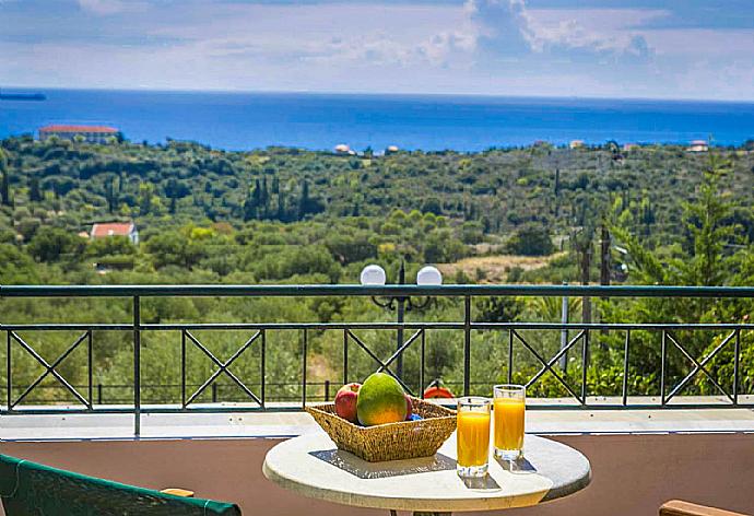 Terrace area with sea views . - Villa Thalia Sofia . (Photo Gallery) }}