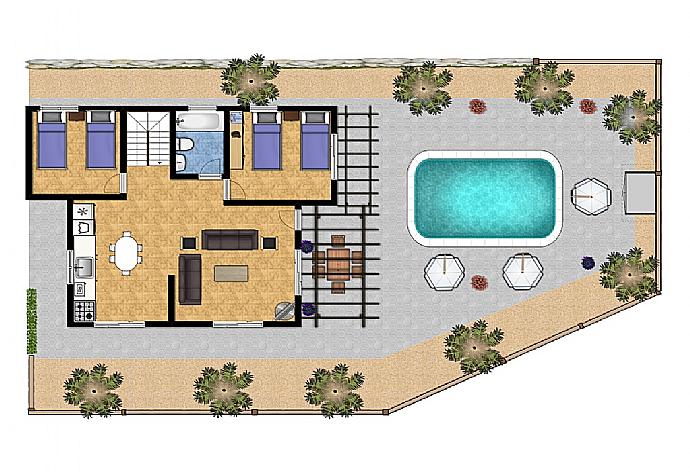 Floor Plan: Ground Floor . - Villa Aspelia . (Galería de imágenes) }}