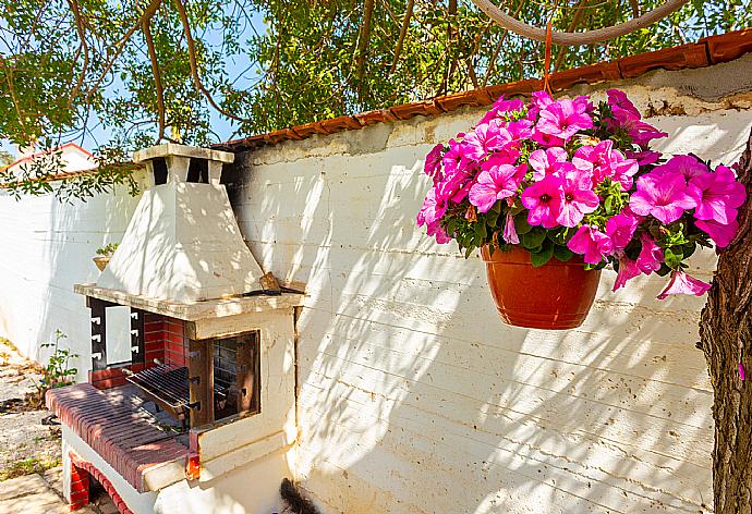 Garden area with BBQ . - Villa Pelagos . (Galería de imágenes) }}