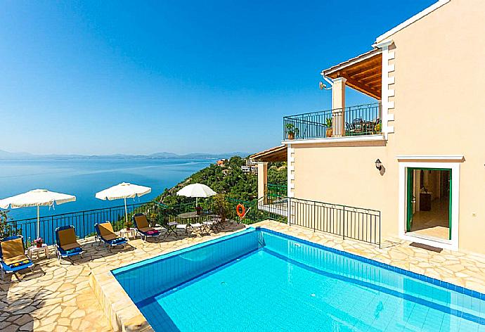 Private pool, terrace area, and ocean views . - Villa Armandos . (Photo Gallery) }}