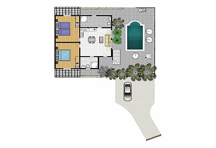 Floor Plan . - Villa Aris . (Photo Gallery) }}