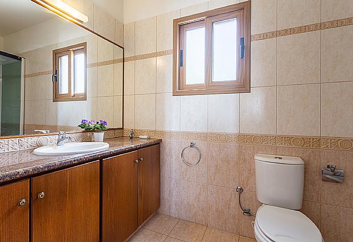 En suite bathroom with shower . - Villa Xenios Dias . (Галерея фотографий) }}