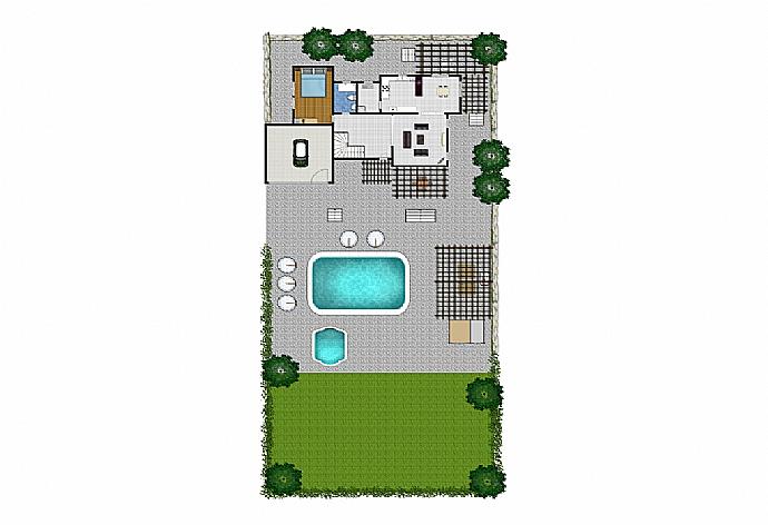 Floor Plan: Ground Floor . - Villa Xenios Dias . (Photo Gallery) }}