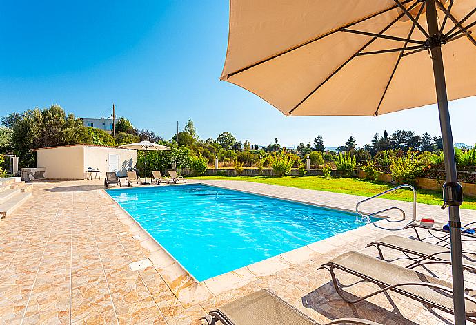 Private pool, terrace, and garden . - Villa Achilleas Chrystalla . (Photo Gallery) }}