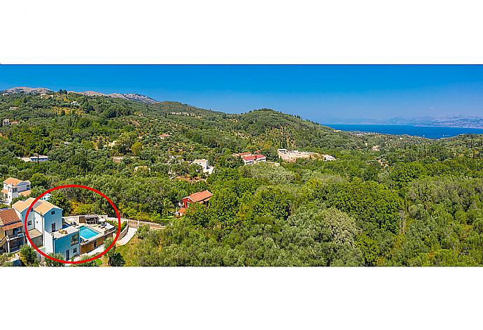 Aerial view showing location of Villa Eleanna . - Villa Eleanna . (Photo Gallery) }}