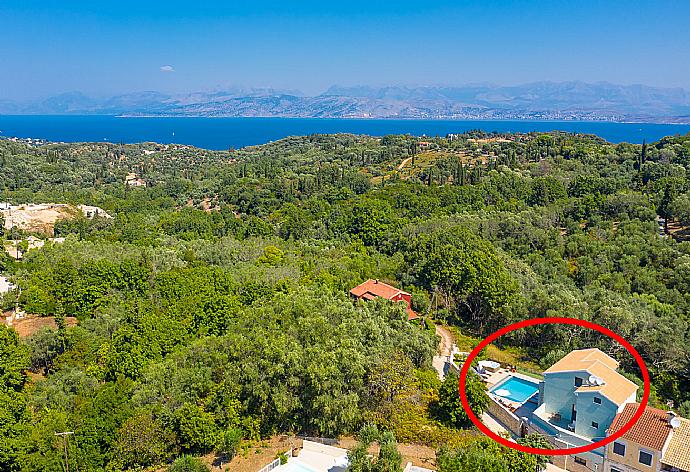 Aerial view showing location of Villa Eleanna . - Villa Eleanna . (Photo Gallery) }}