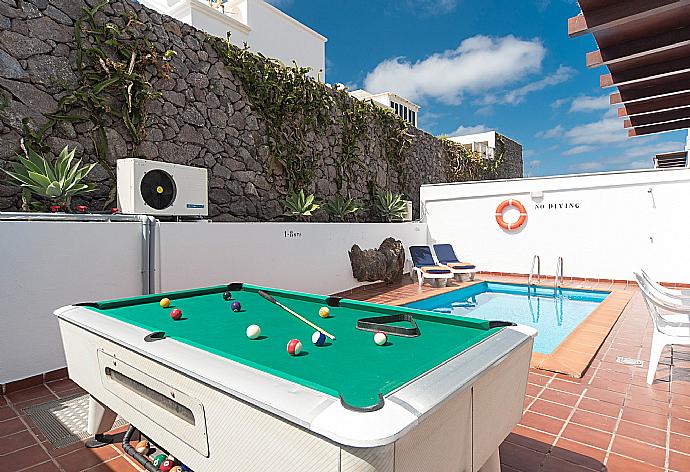 Private pool with terrace area and pool table . - Villa Julianne 3 . (Photo Gallery) }}