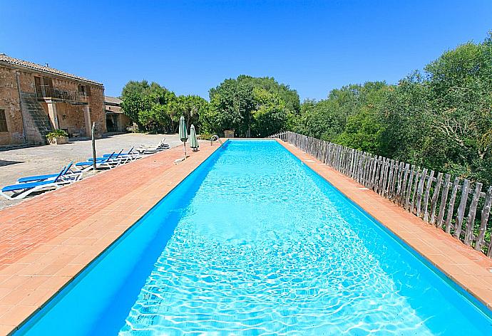 Private pool with terrace area . - Ses Cases Noves . (Galería de imágenes) }}