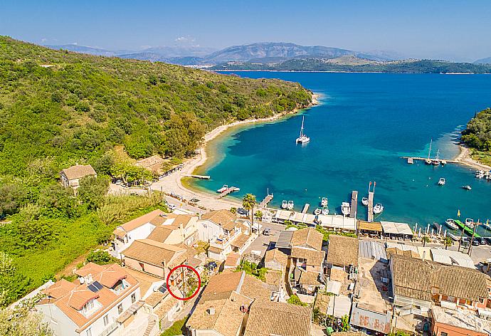 ,Aerial view showing location of Foteini Apartment . - Foteini Apartment . (Photo Gallery) }}