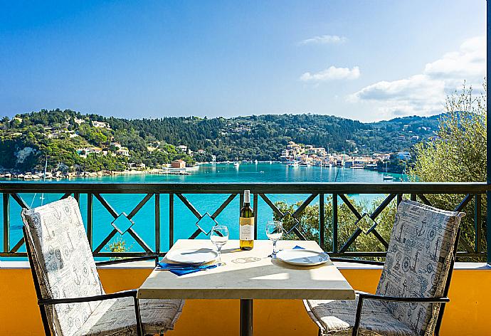 Private sheltered terrace area with panoramic sea views . - Katerina . (Photo Gallery) }}