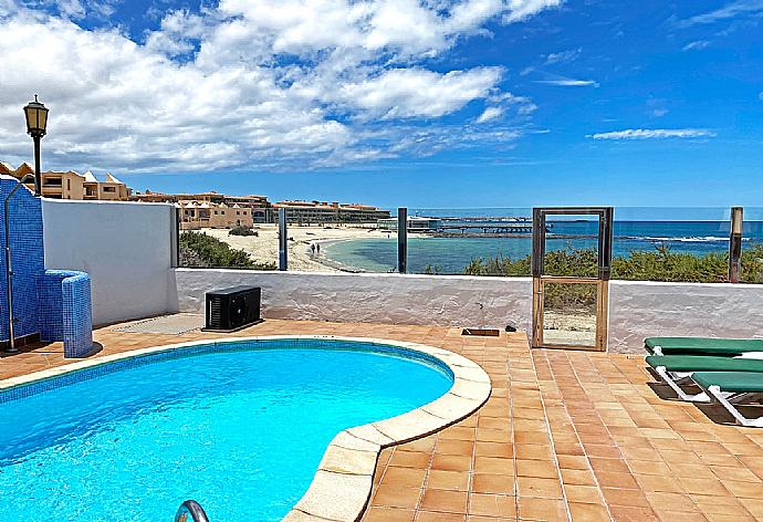 Pool area with beautiful view . - Villa Remos Ocho . (Galería de imágenes) }}