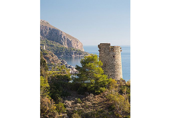 Old Moorish watchtowers line the coast a short drive from Villa Rosandra . - Villa Rosandra . (Photo Gallery) }}