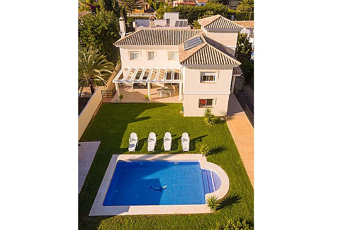 Aerial View  . - Villa Mijas . (Photo Gallery) }}