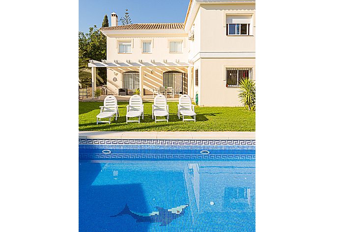 Private pool with terrace area . - Villa Mijas . (Photo Gallery) }}
