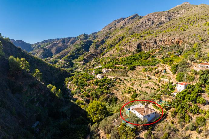 Aerial view showing location of Villa Cecilia . - Villa Cecilia . (Photo Gallery) }}