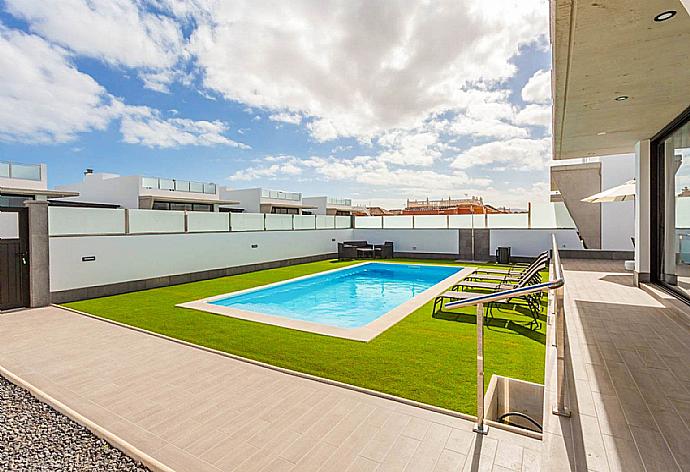 Private pool and terrace . - Villa Dream Ocho . (Galerie de photos) }}